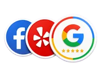 5-star rated on Google, Yelp, and Facebook